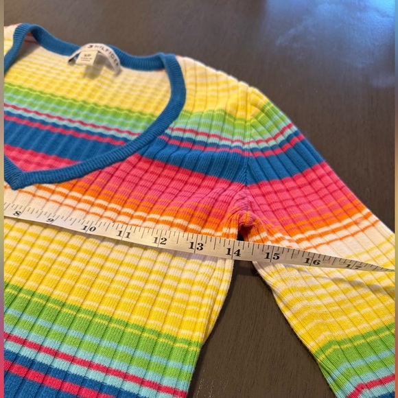 2004 Vintage Tommy Hilfiger Rainbow Striped Sweater size Small - Picture 7 of 8
